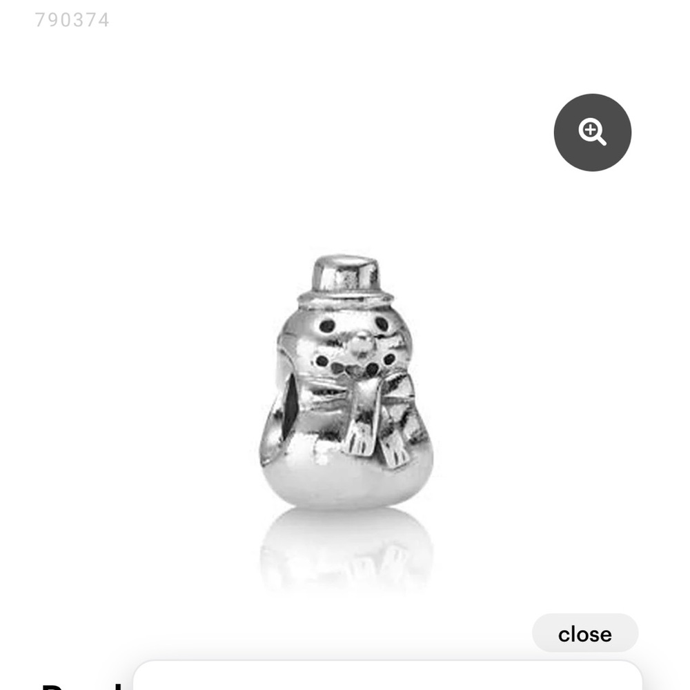 Pandora Snowman Silver Charm (retired)